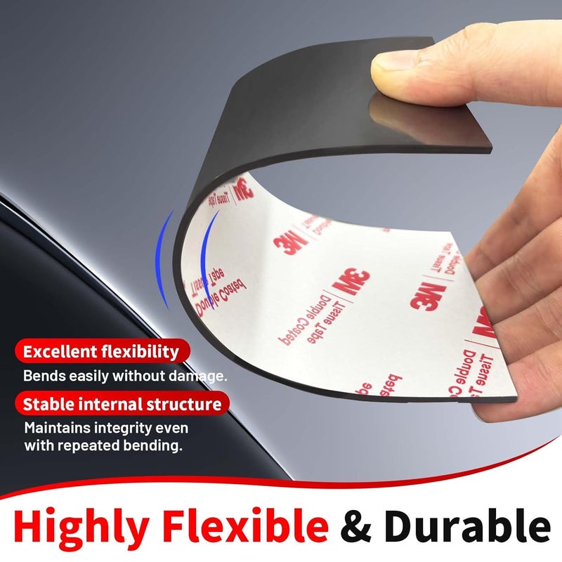 PHIXBEAR Heavy Duty Magnetic Sheet with Adhesive Backing,High Magnetic Strength with 2mm Ultra-Thick Flexible Material, Easy to Cut for DIY, Crafts,Fridge, Storage,Mirror Decoration(8.28" x 11.7") - Image 5